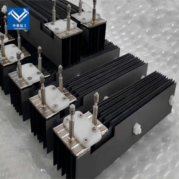 Titanium anode for electrolyzing salt water